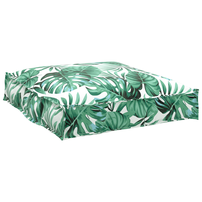 Cuscino per Pallet  per Sedia Motivo Foglia 70x70x12 cm Tessuto Oxford