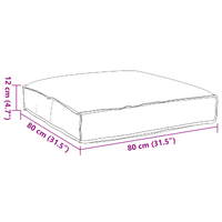 Cuscino per pallet Tortora 80x80x12 cm Tessuto Oxford