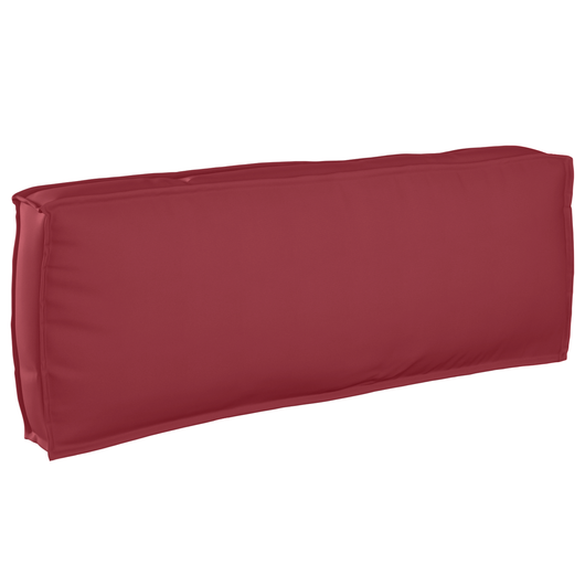 Cuscino per pallet con schienale rosso vino 120x40x12 cm tessuto Oxford