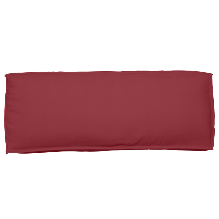 Cuscino per pallet con schienale rosso vino 120x40x12 cm tessuto Oxford