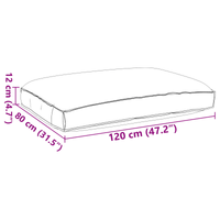 Cuscino per Pallet per Seduta Blu Reale 120x80x12 cm Tessuto Oxford