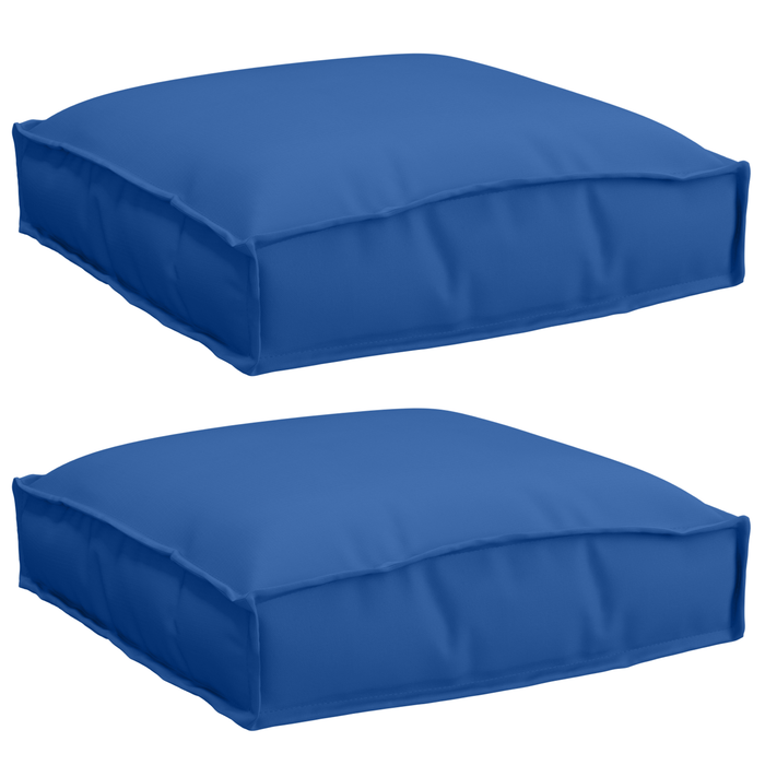 Cuscini per pallet per seduta 2 pcs Blu reale 40x40x8 cm Tessuto Oxford
