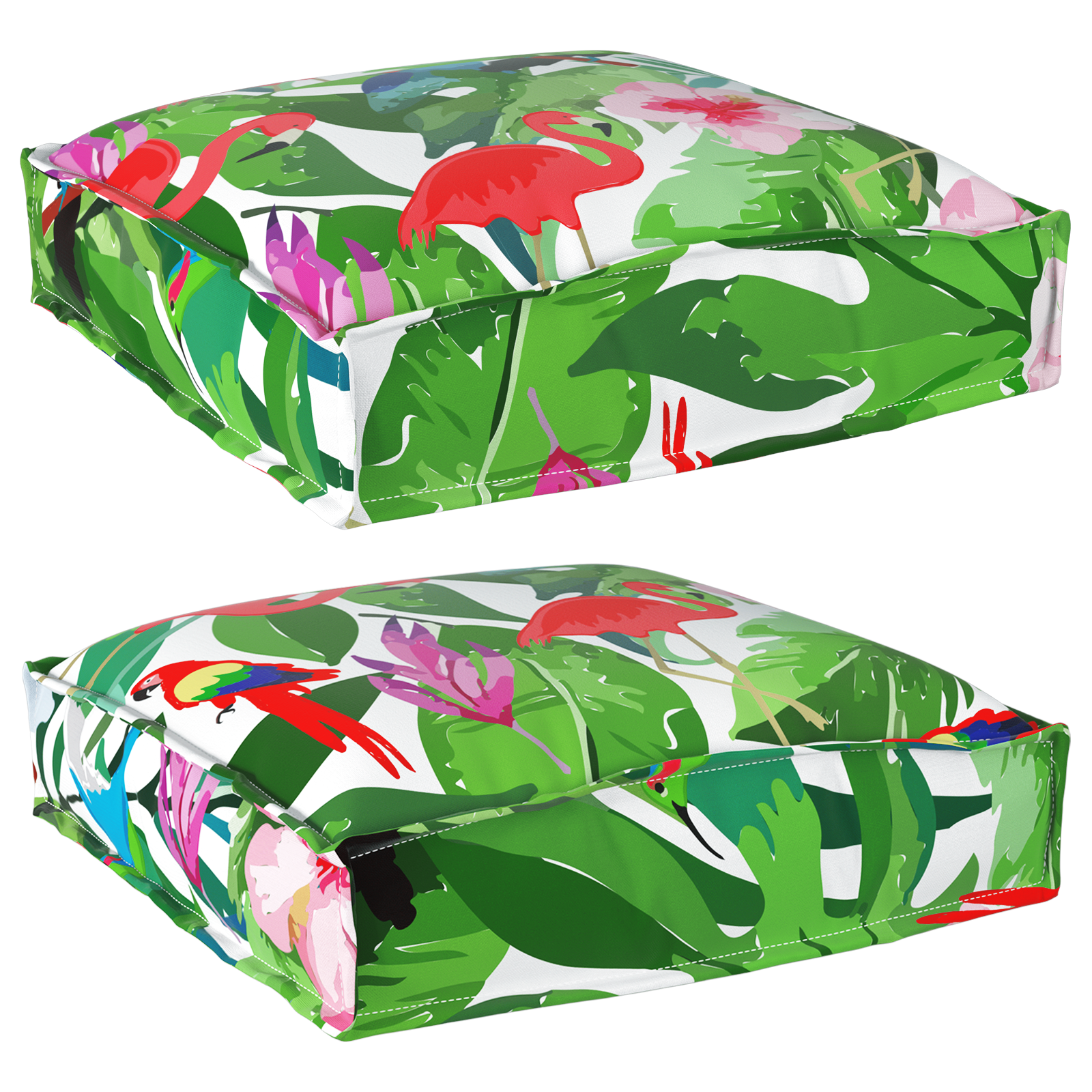Cuscini per pallet per seduta 2 pz Tropical Jungle 40x40x8 cm Tessuto Oxford