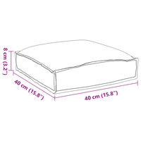 Cuscini per pallet per seduta 4 pz antracite 40x40x8 cm tessuto Oxford