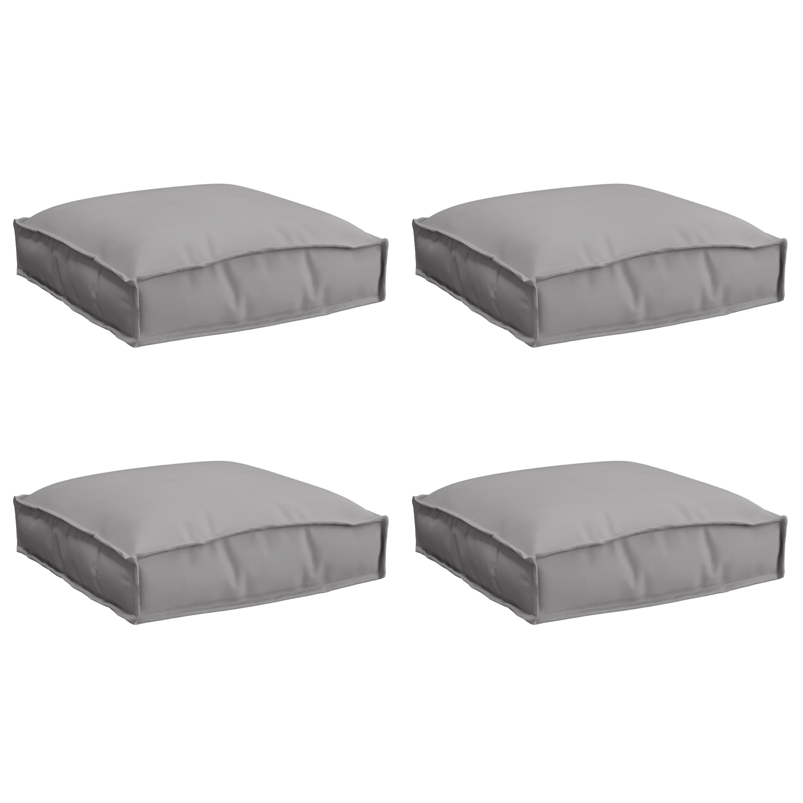 Cuscini per pallet 4 pcs grigio 40x40x8 cm tessuto Oxford