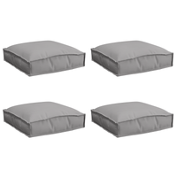 Cuscini per pallet 4 pcs grigio 40x40x8 cm tessuto Oxford