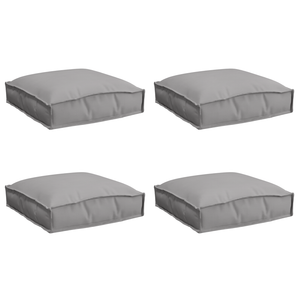 Cuscini per pallet 4 pcs grigio 40x40x8 cm tessuto Oxford