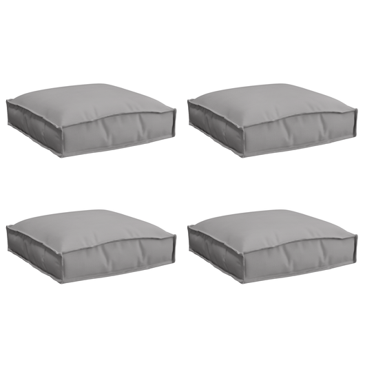 Cuscini per pallet 4 pcs grigio 40x40x8 cm tessuto Oxford