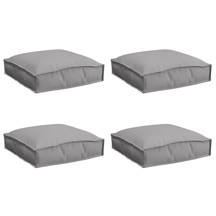 Cuscini per pallet 4 pcs grigio 40x40x8 cm tessuto Oxford
