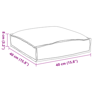 Cuscini per pallet per 4 posti Crema 40x40x8 cm Tessuto Oxford