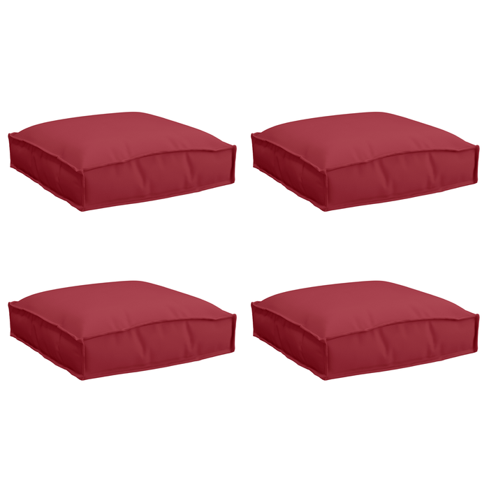 Cuscini per pallet per seduta 4 pz Rosso vino 40x40x8 cm Tessuto Oxford
