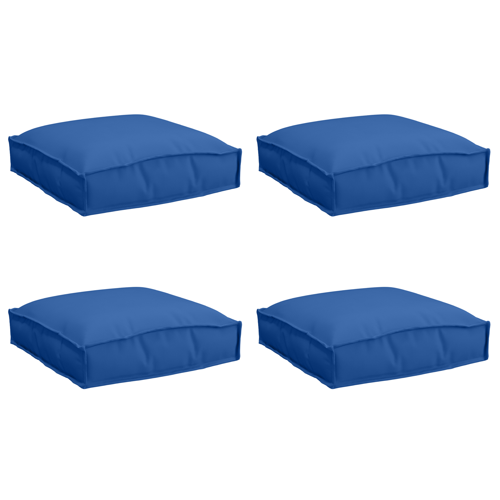 Cuscini da pallet per seduta 4 pcs Blu reale 40x40x8 cm Tessuto Oxford