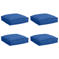 Cuscini da pallet per seduta 4 pcs Blu reale 40x40x8 cm Tessuto Oxford
