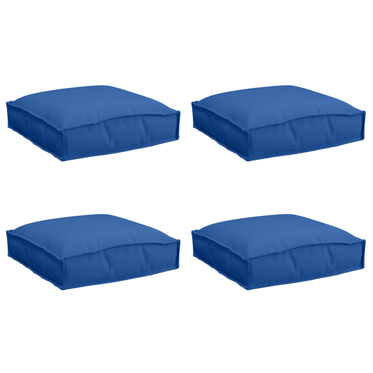 Cuscini da pallet per seduta 4 pcs Blu reale 40x40x8 cm Tessuto Oxford
