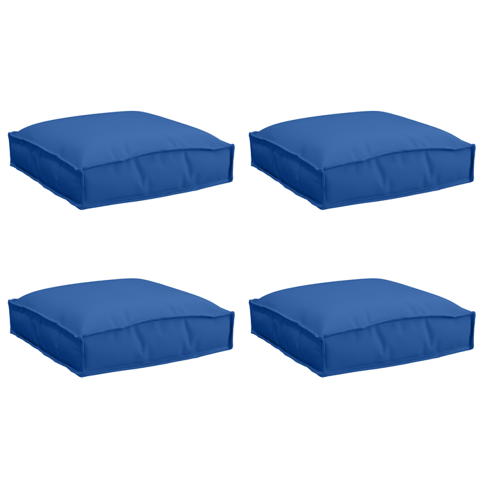 Cuscini da pallet per seduta 4 pcs Blu reale 40x40x8 cm Tessuto Oxford