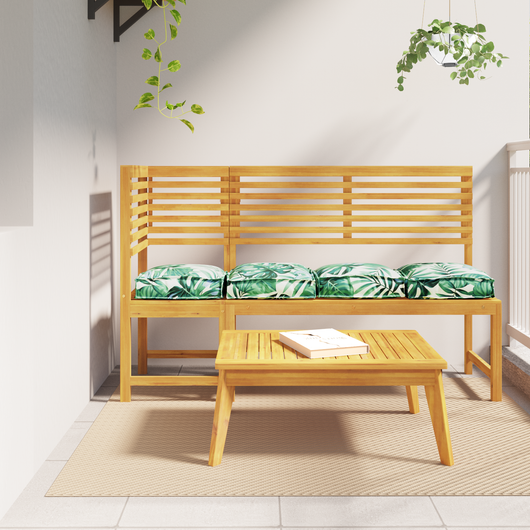 Cuscini per Pallet per Seduta 4 pcs Motivo Foglia 40x40x8 cm Tessuto Oxford