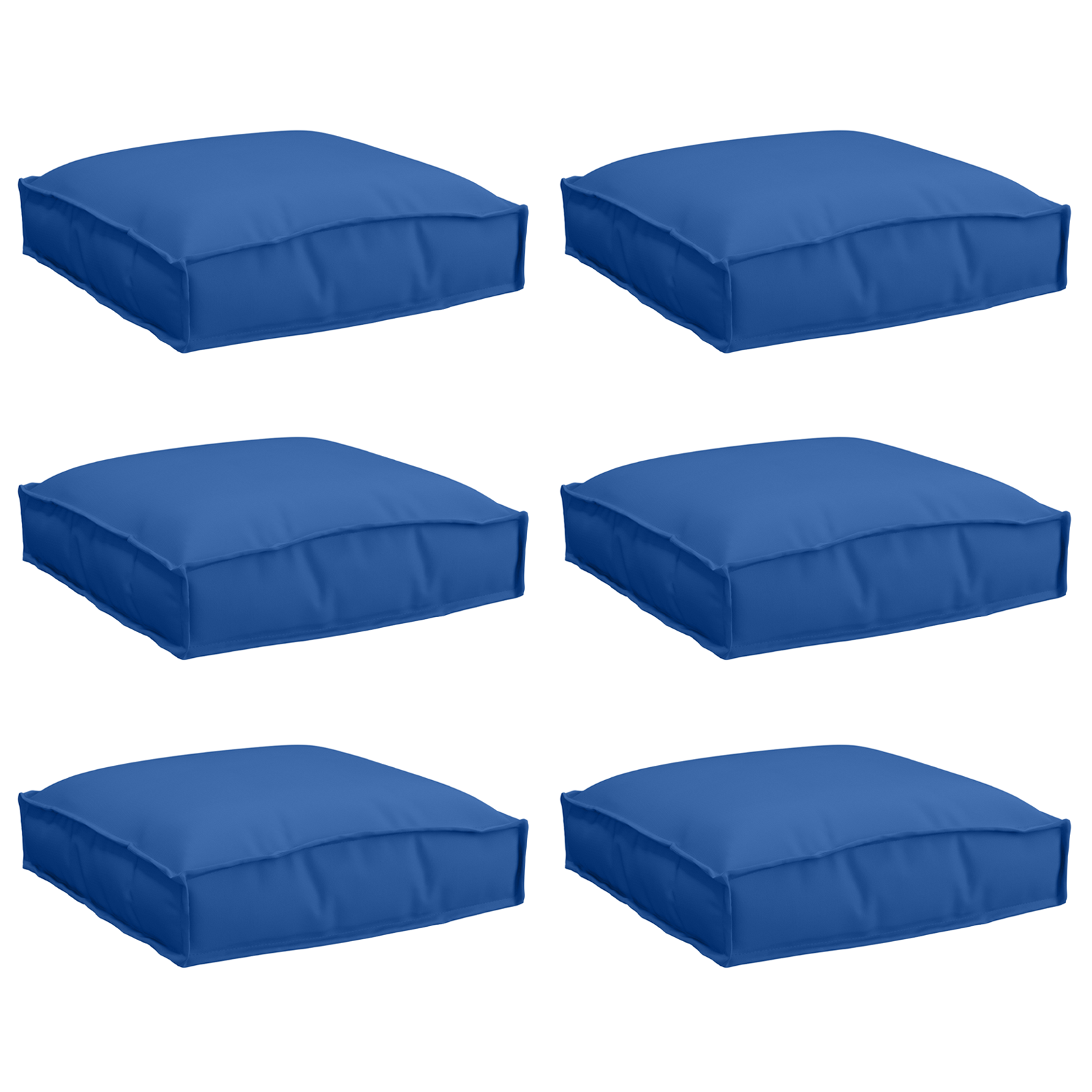 Cuscini per pallet 6 pz Blu Reale 40x40x8 cm Tessuto Oxford