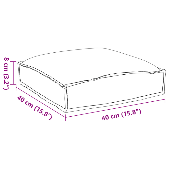 Cuscini per pallet 6 pz Blu Reale 40x40x8 cm Tessuto Oxford
