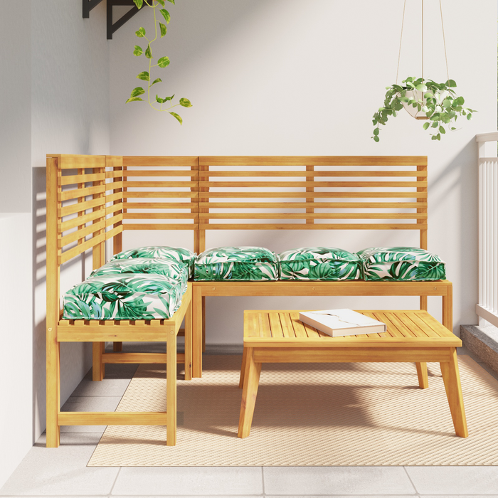 Cuscini per Pallet per Seduta 6 pz Motivo Foglia 40x40x8 cm Tessuto Oxford