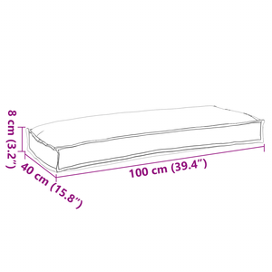 Cuscino per Pallet per Panchina Giungla Tropicale 100x40x8 cm Tessuto Oxford