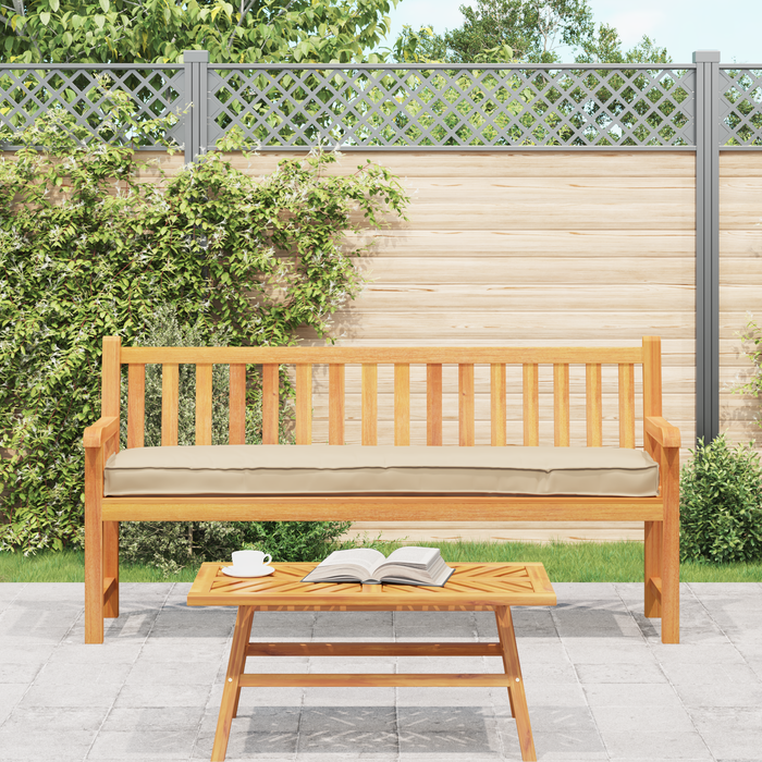 Cuscino per Pallet per Panchina Beige 180x40x8 cm Tessuto Oxford