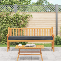 Cuscino per pallet per panchina antracite 200x40x8 cm in tessuto Oxford