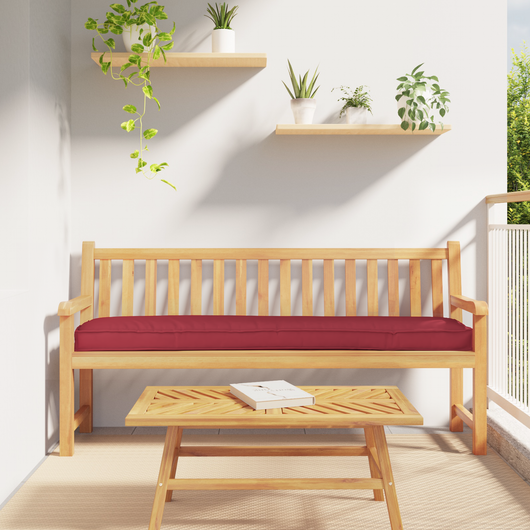 Cuscino per panca Rosso vino 200x40x8 cm Tessuto Oxford