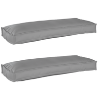 Cuscini per panchina 2 pcs Grigio 100x40x8 cm Tessuto Oxford