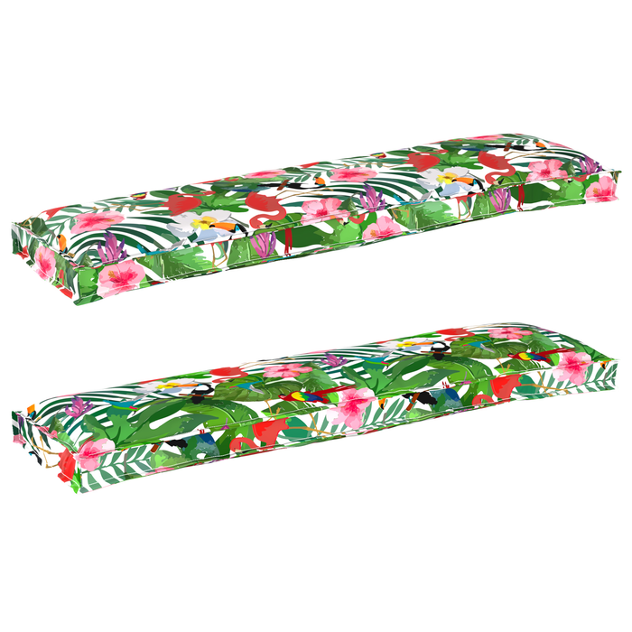 Cuscini per Pallet per Panchina 2 pz Giungla Tropicale 150x40x8 cm Tessuto Oxford