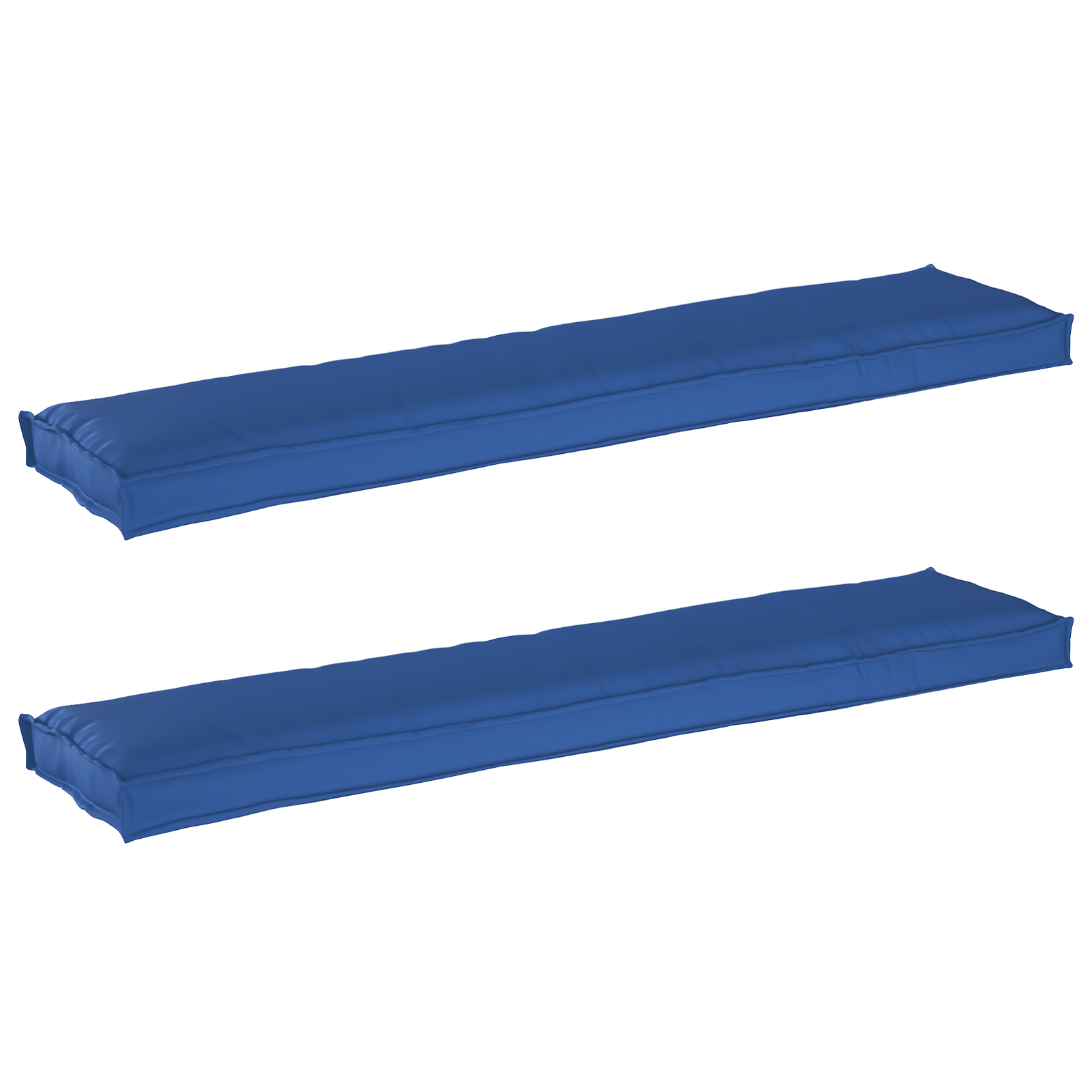 cuscini per panca 2 pz Blu Reale 180x40x8 cm Tessuto Oxford