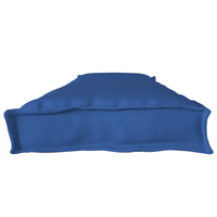 cuscini per panca 2 pz Blu Reale 180x40x8 cm Tessuto Oxford