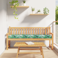 Cuscini per Pallet per Panchina 2 pz Motivo Foglia 200x40x8 cm Tessuto Oxford