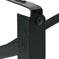 Gambe per panchina da birra 2 pcs Pieghevoli Nero Acciaio zincato