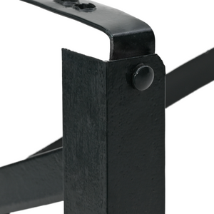 Gambe per panchina da birra 2 pcs Pieghevoli Nero Acciaio zincato