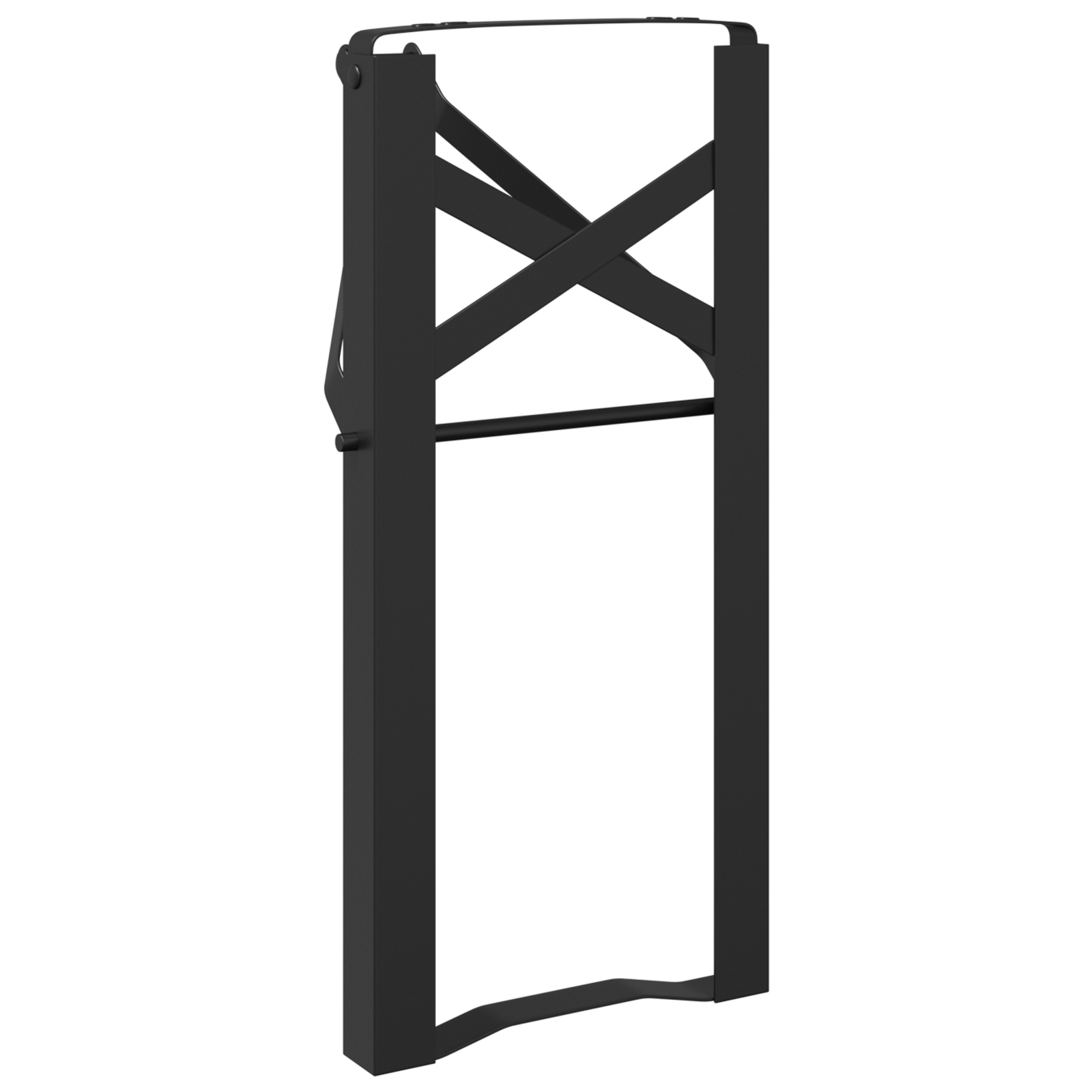 Gambe per panchina da birra 2 pcs Pieghevoli Nero Acciaio zincato