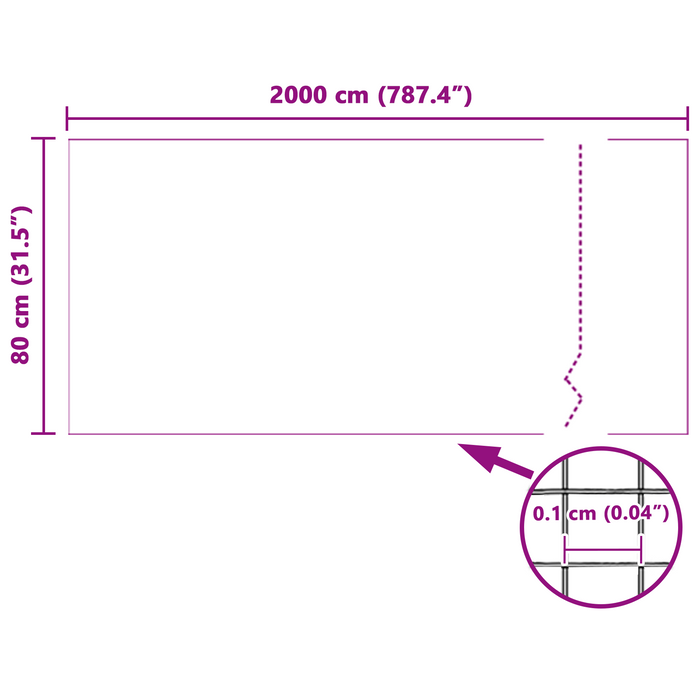 Rete Insetti Bianca 80x2000 cm Fibra di Vetro