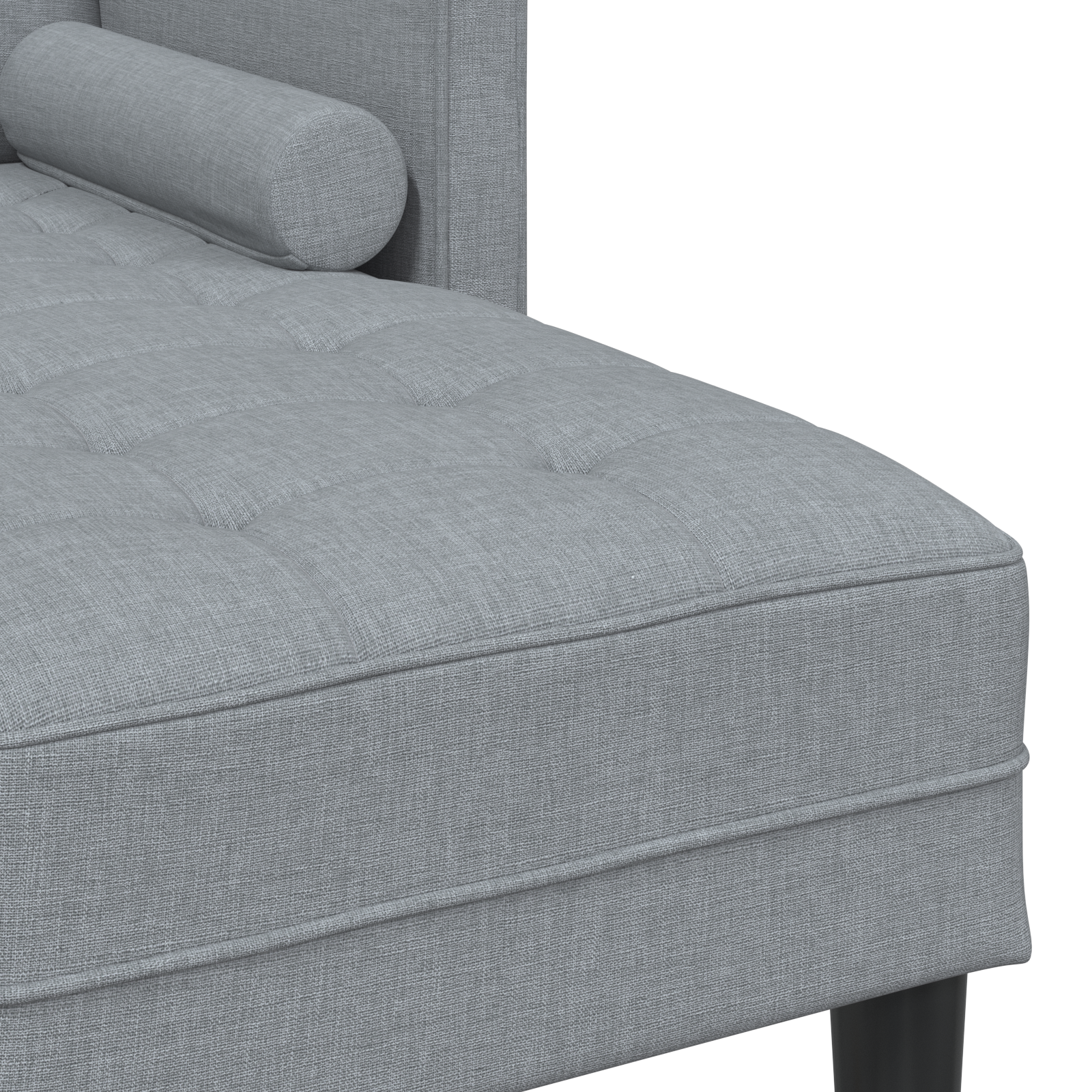 Divano 3 posti L Grigio chiaro 160 cm in tessuto