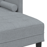 Divano 3 posti L Grigio chiaro 160 cm in tessuto