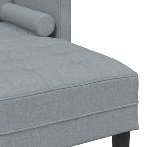 Divano 3 posti L Grigio chiaro 160 cm in tessuto