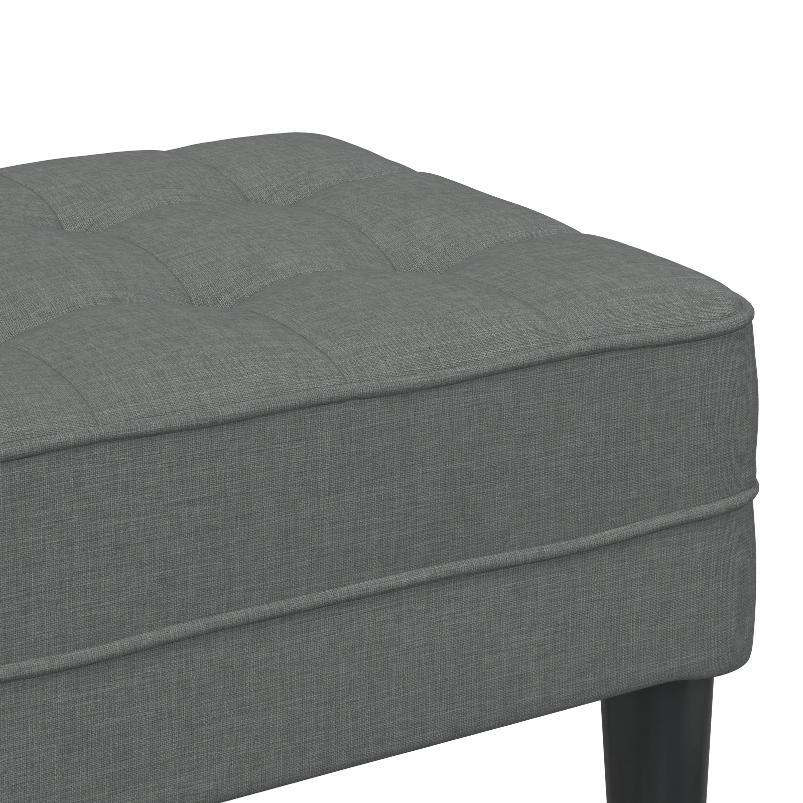 panchina  grigio scuro 113x57x39 cm in tessuto
