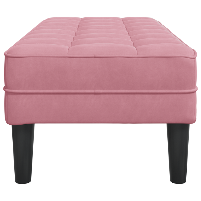 panchina rosa 113x57x39 cm in velluto