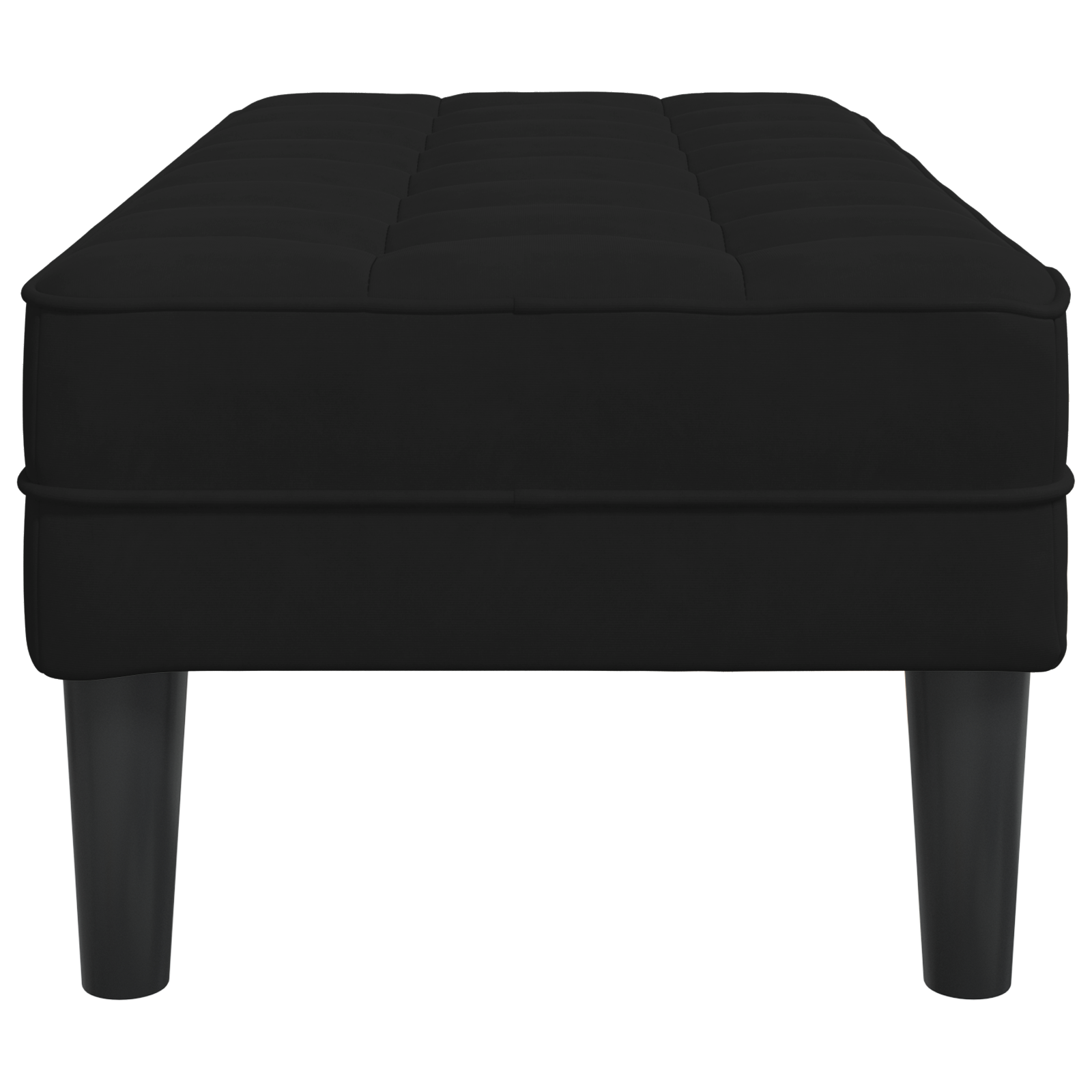 panchina Nera 113x57x39 cm in velluto