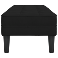 panchina Nera 113x57x39 cm in velluto