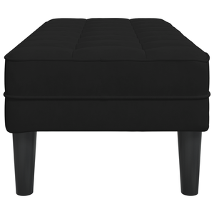 panchina Nera 113x57x39 cm in velluto