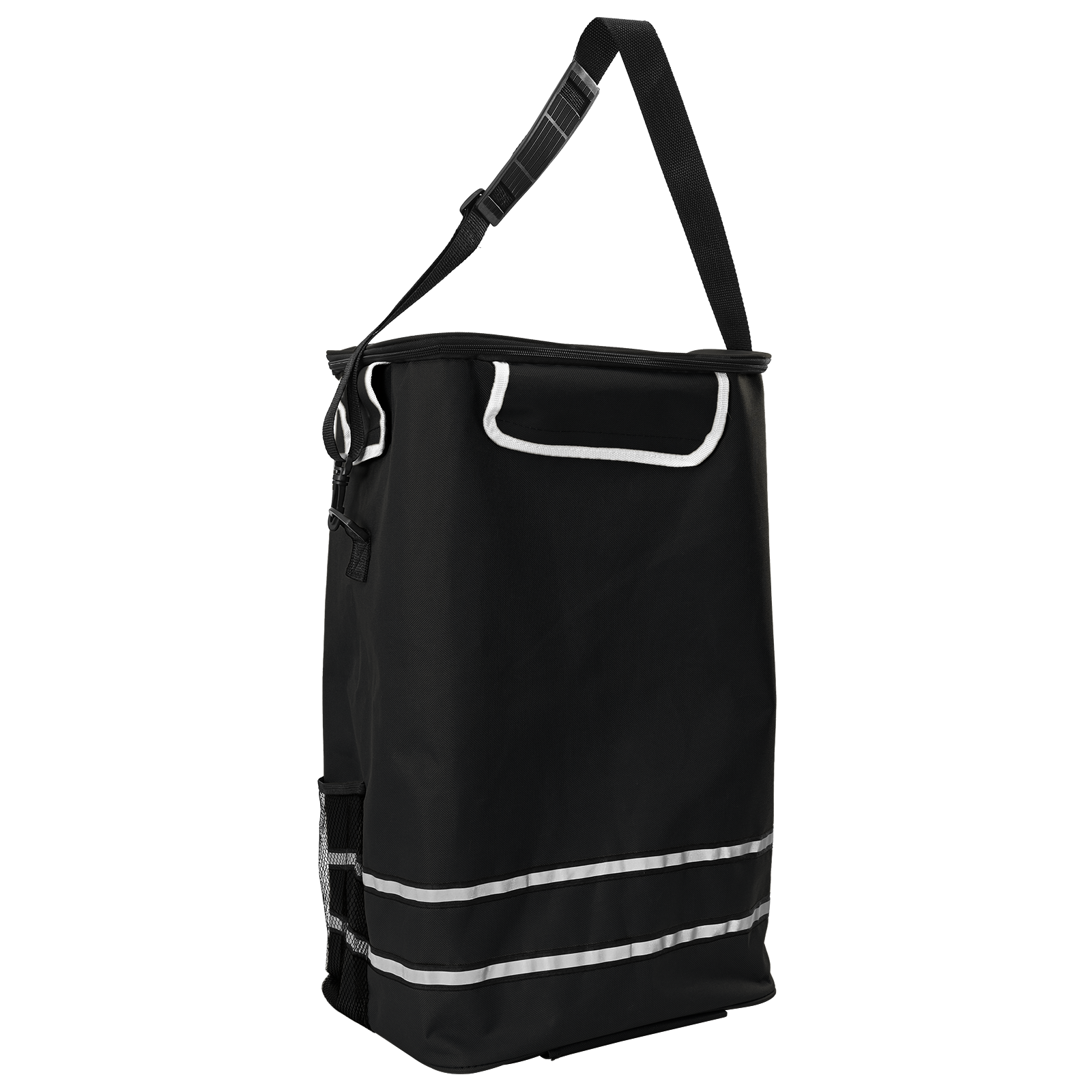 Carrello della spesa  con ruote e manico regolabile Nero 40 L