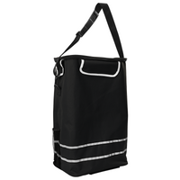 Carrello della spesa  con ruote e manico regolabile Nero 40 L