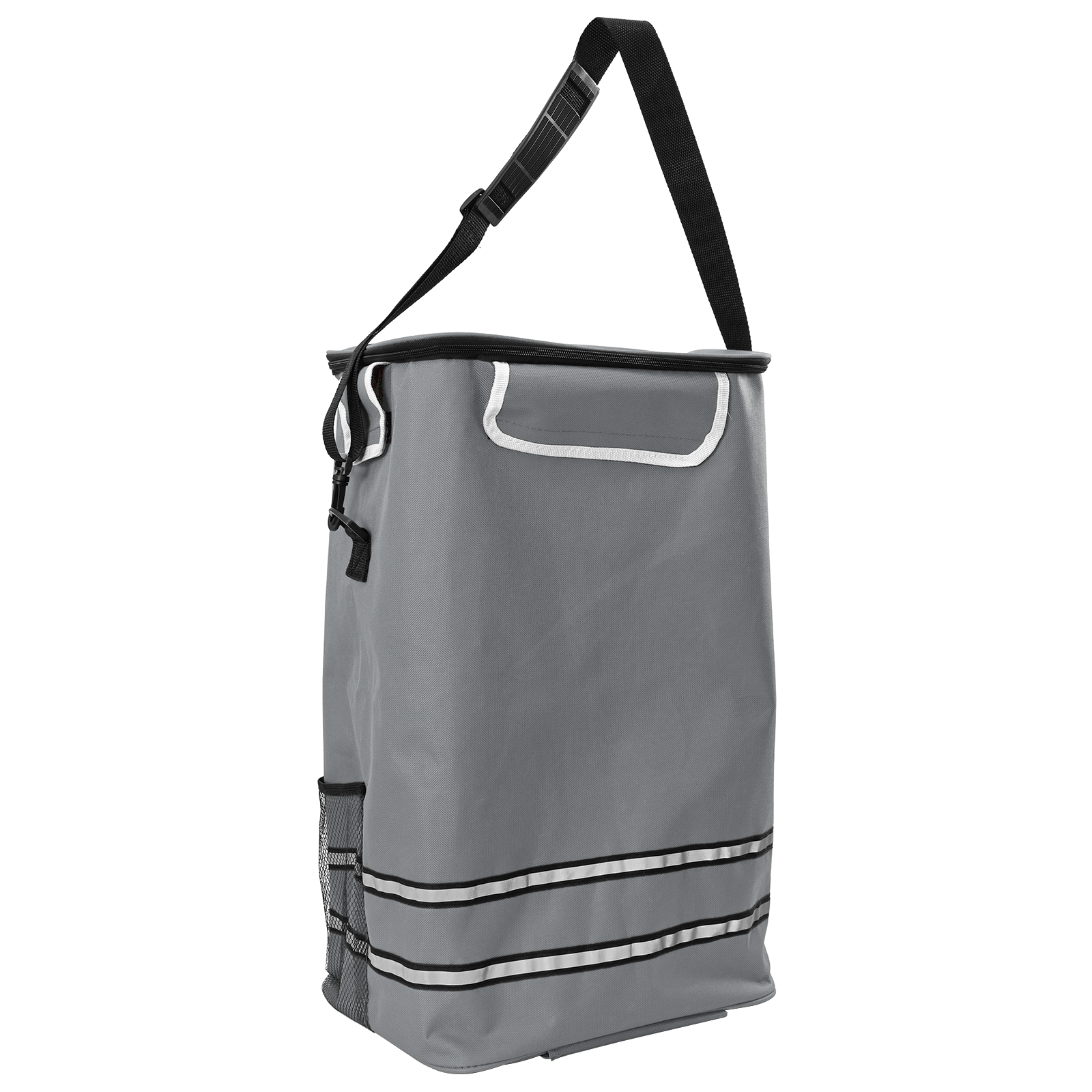 Carrello della spesa  con ruote e manico regolabile Grigio 40 L