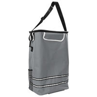 Carrello della spesa  con ruote e manico regolabile Grigio 40 L