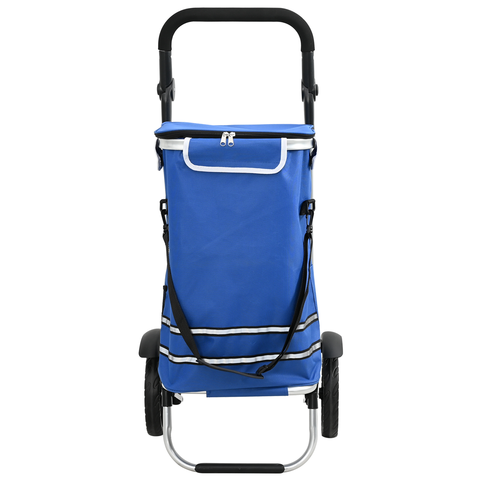 Carrello della spesa  con ruote e manico regolabile Blu 40 L