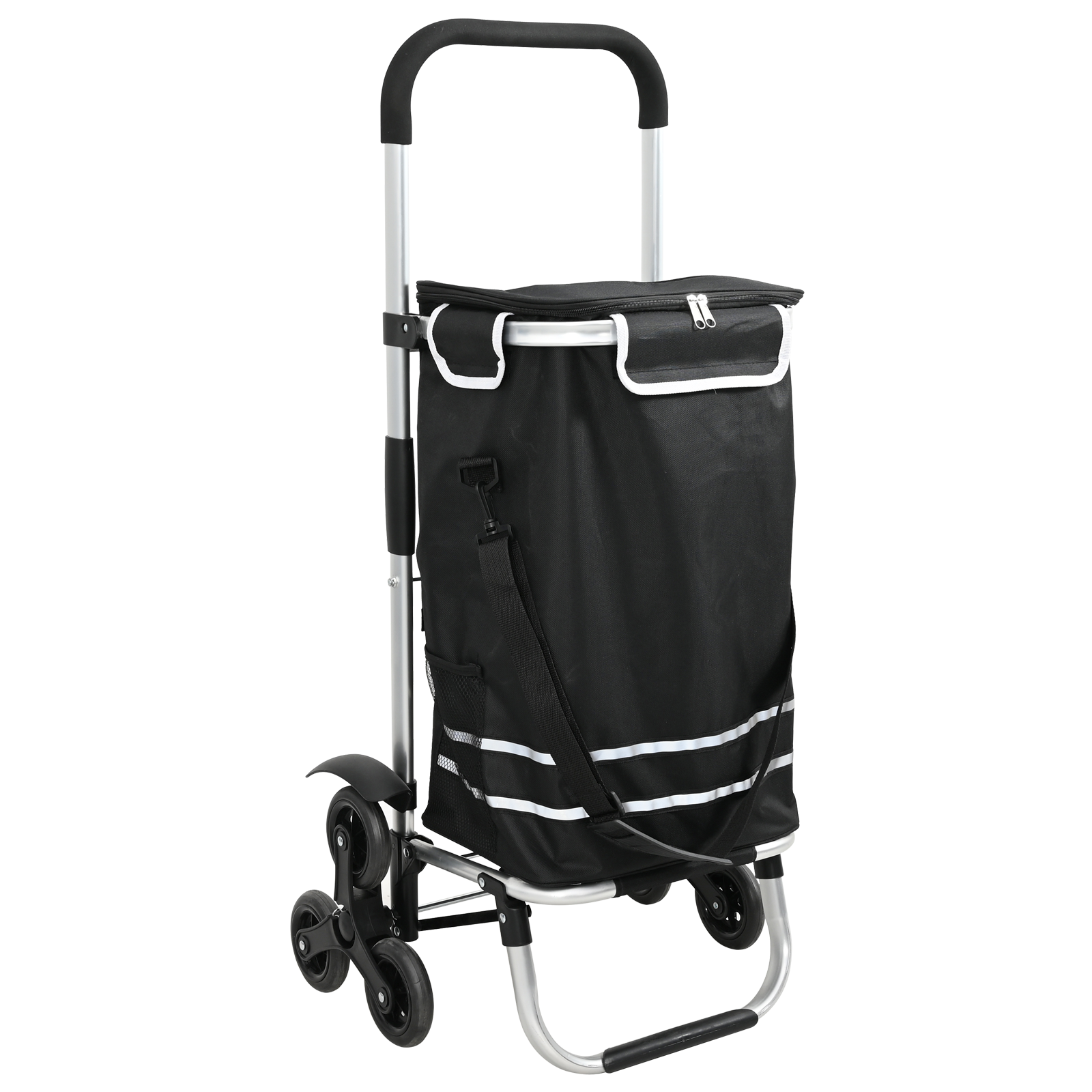 Carrello della spesa  con scalatore di gradini Nero 40 L
